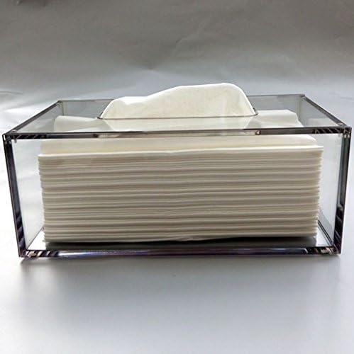 Yxsd High-Grade Acrylic Tissue Box Home Draw by Hand Tissue Box Cover 22.6 12.6 8.4 cm (Color : Gray)