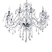 Ridgeyard Clear 10 Lights Modern Luxurious K9 Crystal Chandelier Candle Pendant Lamp Ceiling Living Room Lighting for Dining Bedroom Hallway Entryway Idea Decoration (Clear)