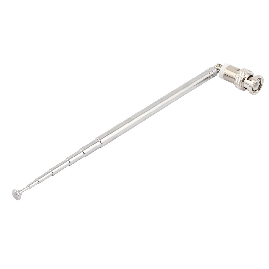 sourcingmap BNC Male Plug RF Connector 7 Sections Telescoping Antenna Silver Tone