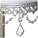Dahlia Studios Silver Crystal Beaded Mirror 18x10 Round Cake Stand