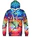 Uhomedecor Men's Emoji Joggers Sweatpants/Hoodie Galaxy Blue Sportswear Gym Sport
