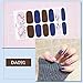 WOKOTO 6 Sheets Nail Polish Stickers Wraps Solid Color Marble Pattern Manicure Self-Adhesive Stickers For Nails Polish Strips With 1Pc Nail File Set
