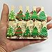 QTMY 20 Pcs Christmas Tree Wooden Clip Hanging Photos with Twine Halloween Decoration Supplies Favors (Christmas Tree)