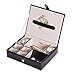 Mele & Co. Carson Men's Dresser Top Valet (Black Faux Leather)