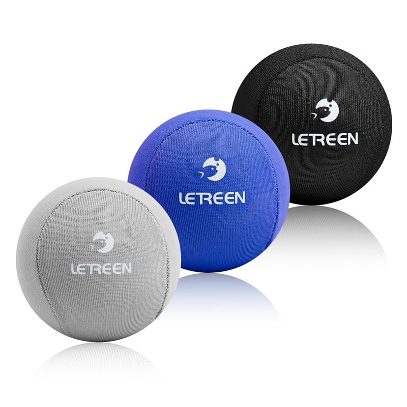 LETREEN 3 Pack Stress Ball for Adults and Kids, Hand Exercise Gel Anti Stress Squeeze Ball for Anxiety Relief, Stroke Rehabilitation, Grip Strength, Wrist Support, Resistance Training