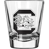 Logo Brands NCAA South Carolina Gamecocks 2oz Gameday Shot Glass – Sturdy Weighted Base, Chip-Resistant, Dishwasher Safe