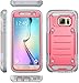 E LV Case for Galaxy S7 Case Hybrid Armor Protection Defender Case Cover with Built-in Screen Protector for Samsung Galaxy S7 - [RED Melon/Grey]
