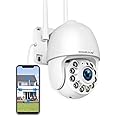 HOSAFE.COM Cameras for Home Security Outdoor WiFi, Plug-in 24/7 Video Surveillance System, Spotlight Color Night Vision, Human Motion Detection, PTZ Auto Tracking, Two Way Talk, Waterproof