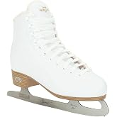 Riedell Horizon Junior Ice Skates for Girls and Boys | Supportive Uppers, Plush Padded Lining, Smooth Stainless Steel Blades, PVC Soles, Waterproof Synthetic Upper