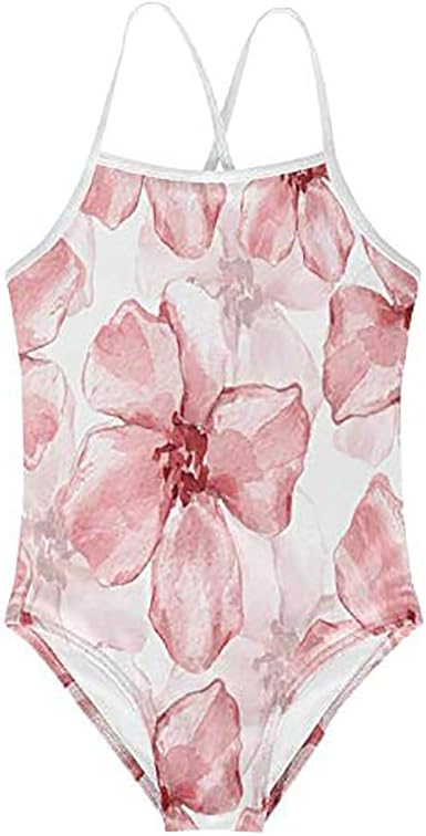 pink flower bathing suit