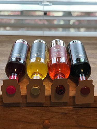 Wine Bottle Tags Kraft Leather Paper Made in USA, Premium Wine Cellar Labels - 110 Count