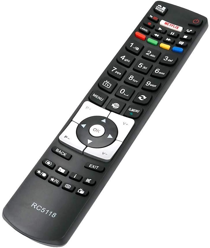 VINABTY RC5118 Remote Control Replacement for Hitachi Smart TV Digihome Alba Polaroid Finlux 42HYT42U 32HPD274B-T 40-FFA-5511 40FLSMR277BC 40FPD274BT 43-FFA-5615 43FUA-8050 with NetFlix Youtube Button - Image 3