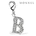 J02-E Adorable Alphabet Initial Crystal Letter B Pet Cat Dog Collar Charm