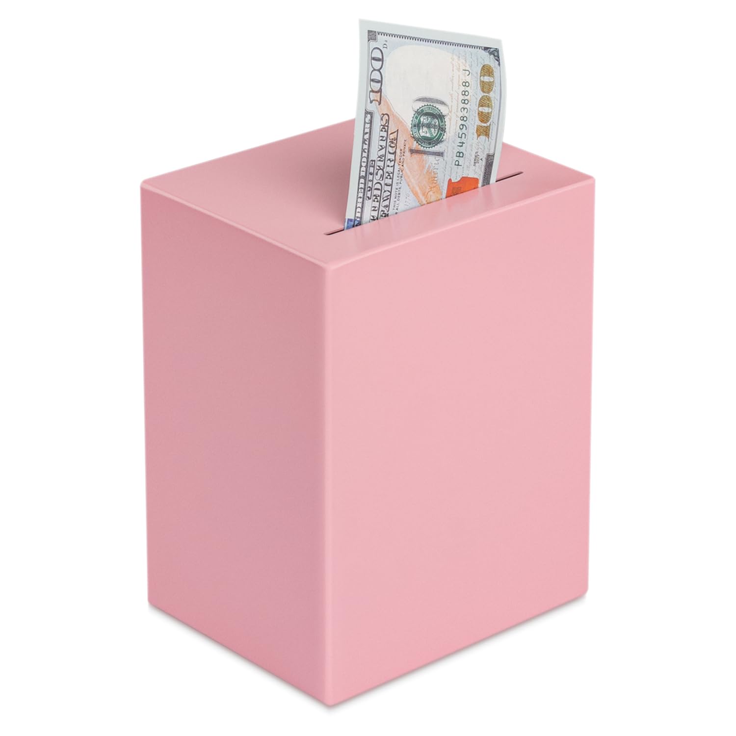 EIENHOSHI Unbreakable Piggy Bank for Adults, Must Break to Open Disposable Money Bank, Forced Savings Box with Sturdy Design, Cash Saving Container for Adults, Pink