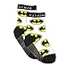 Batman Boy's 6 pack Socks with Grippers (4T-5T, Black/Multi)