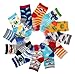 SDBING Baby's Boys Girls Toddler Cute 12-pair Thick Warm Cotton Socks (Anti-slip 1 to 3 Years Old)