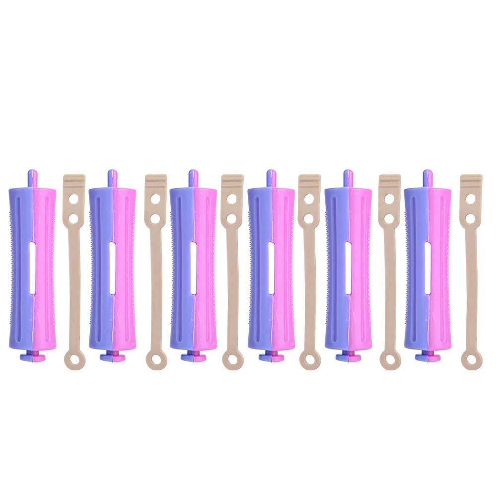 【Christmas Gift】 8 Sizes Standard Hair Rollers Heat Perm Wave Rod Tool,Hair Clip Curlers with Rubber Band(SH-9(9x2.2cm))