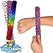 Slap Bracelets - Mega Bulk Pack of 25 Assorted Print Heart and Animal Slap Bands - Enjoy These Fun Pattern Hand-bands at School, Birthday Parties, Classroom Awards... and So Much More!!!