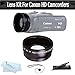 Wide Angle Lens Kit for Canon VIXIA HF R82, HF R80, HF R800, HF R700, HF R72, HF R70 Camcorder Includes High Definition .43x Wide Angle Lens W/Macro + LensPen Cleaning Kit + Lens Cap Keeper + More primary