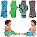 juDanzy 4-pack Organic baby & toddler leg warmers gift set for boys & girls (Newborn (up to 12 pounds), Organic Witty 4-Pack Leg Warmers)