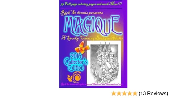 Amazon Com Magique A Spooky Adult Coloring Book The