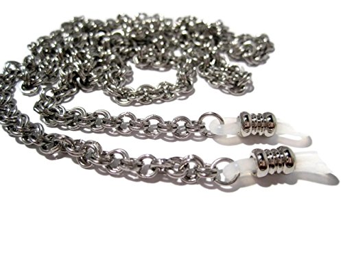 ATLanyards Double Loop Chain Eyeglass Holder - Stainless Steel Eyeglass Chain