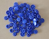 100 Glossy Royal Blue (B16) Round KAM Plastic Resin Snaps Craft Baby Bib Cloth Diaper