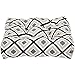 AmazonBasics Tufted Outdoor Seat Patio Cushion - Pack of 2, 19 x 19 x 5 Inches, Black Geo