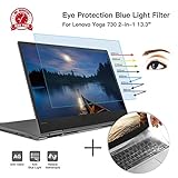 CaseBuy Anti-Glare Screen Protector Eye Protection Blue Light Filter for Lenovo Yoga 730 2-in-1 13.3 Inch & Ultra Thin TPU Keyboard Cover Accessories for Yoga 730 13.3