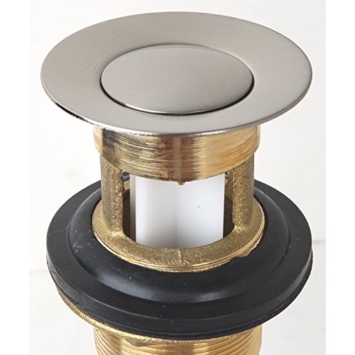 Laguna Brass 2310BN Bathroom Sink Metal Pop-Up Drain Assembly with Lift Rod and Overflow, Brushed Nickel Finish - Thumbnail 2