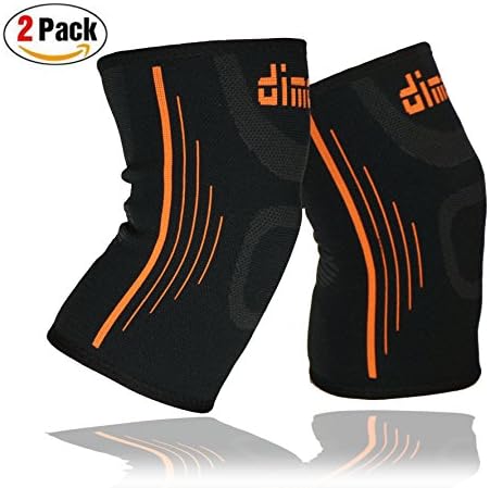 dimok Athletic Knee Brace Compression Sleeve Leg Support - Lifting Running Crossfit Men Women Kids - Joint Pain Arthritis Meniscus Tear Recovery