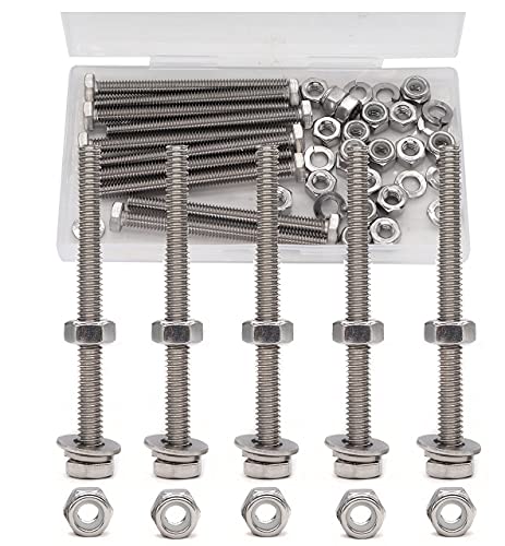 1/4-20 Bolts Nuts Washers Kit, binifiMux 50pcs