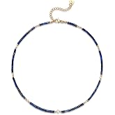Stjarna Gemstone Beaded Choker for Women Tiny Turquoise Agate Lapis Lazuli Freshwater Pearl Handmade Necklace Jewelry