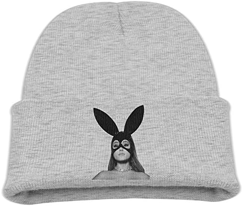 Zengbaba Ariana Grande Dangerous Woman Winter Knit Cap Beanie Cap For Kids Ash