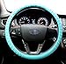 Sulida New Steering Wheel Cover Silicone Geometrical Pattern for Universal Car Diameter 13-15inch Steering Cover (Blue)