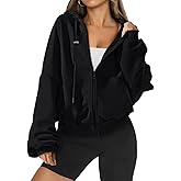 UNCOOYEE Womens Zip Up Hoodies Oversized Workout Sweatshirts Fall Fashion 2025 Casual Fleece Y2k Jackets Winter Fall Clothes