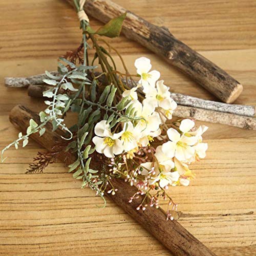 Ranoff Natural Dried Flower Baby's Breath Home Decor Natural Dried Flower Artificial Plants Fake Leaf Bouquet Creative Gift Decoration Home Decoration Bar Cafe Artificial Flower (Pink) (White) - Thumbnail 2