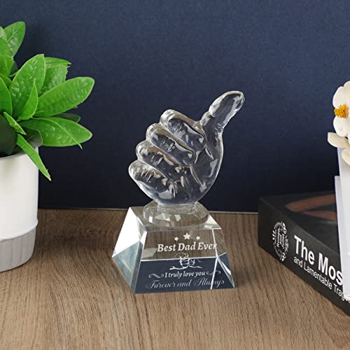 PRSTENLY Fathers Day Dad Gifts from Daughter Son, Dad Birthday Gifts for Men Crystal Ornaments Gift for Dads from Kids, Fathers Day for Dads Gift for Birthday Daddy Present Christmas