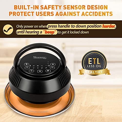 MICHELANGELO Air Fryer Lid for Pressure Cooker 6 Quart & 8 Quart, 8 In