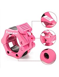 KYLIN SPORT par de 2 pulgadas de agarre de gancho de abrazadera de cierre ABS con pestillo de liberación rápida para barras olímpicas estándar