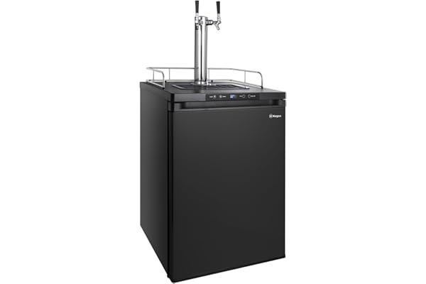 Kegco K309B-2 Double Faucet Digital Black Kegerator