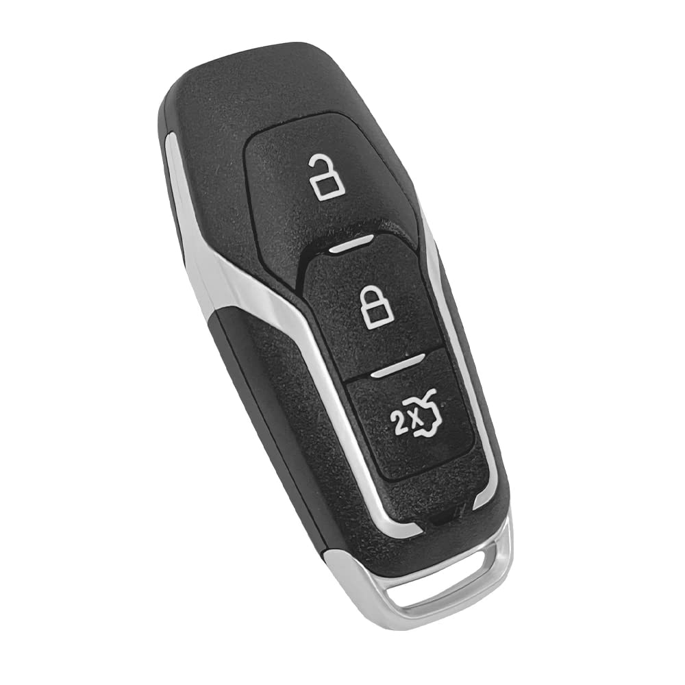 HooRLZ Key Fob Replacement Compatible with Ford Edge Mondeo S-Max Galaxy Mustang, Remote Car Key Cover Case 3 Button, Ford Edge Key Case, Ford Mondeo Key Fob