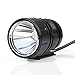 Bright Rechargeable LED Bike Light Headlight Perfect bike headlight-taillight Combination (Round Black)