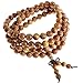 JOVIVI 8mm Natural Wood Bracelet Link Wrist Necklace 108 Tibetan Buddhist Prayer Beads Buddha Mala