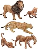 Click N' Play Assorted Beautifully Detailed Lion Wild Cat Family, Animal Set