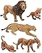 Click N' Play Assorted Beautifully Detailed Lion Wild Cat Family, Animal Set