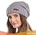 Brook + Bay Slouchy Beanie, Women's Winter Hats, Beanie Slouch Hats for Cold Weather, Oversized Beanie Knitted Hats for Women Gray