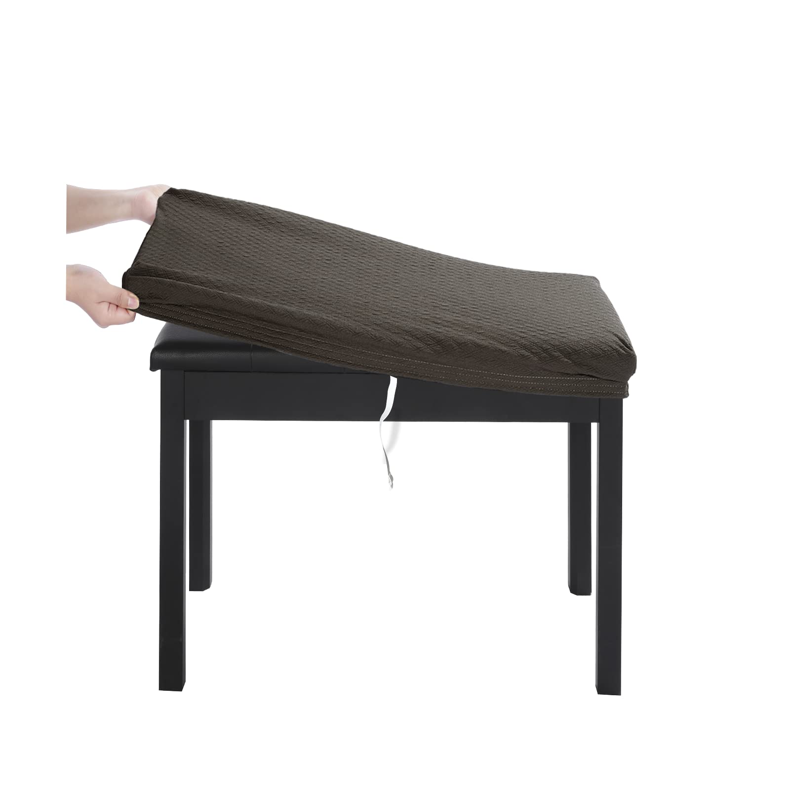 BUYUE Luxury Piano Bench Cover, (20"- 27") L x