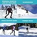 Snowfeet - Mini Short Ski Skates for Snow | Skis for Winter Shoes | Short Snowskates Snowblades Skiboards | The Real Original (Black)