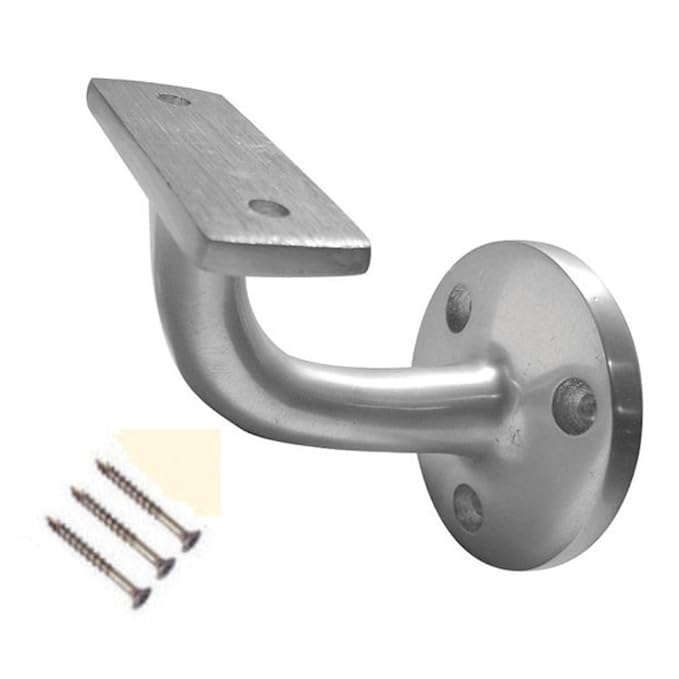 Aluminium 63mm Handrail Bracket + Screws Amazon.co.uk DIY & Tools
